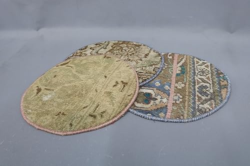 Miniatura 2 de SARIKAYA PILLOW Alfombra Supla, mesa, decoración de cocina, almohadilla marrón, almohadilla de alfombra, 12 x 12 pulgadas hecha a mano, elegante