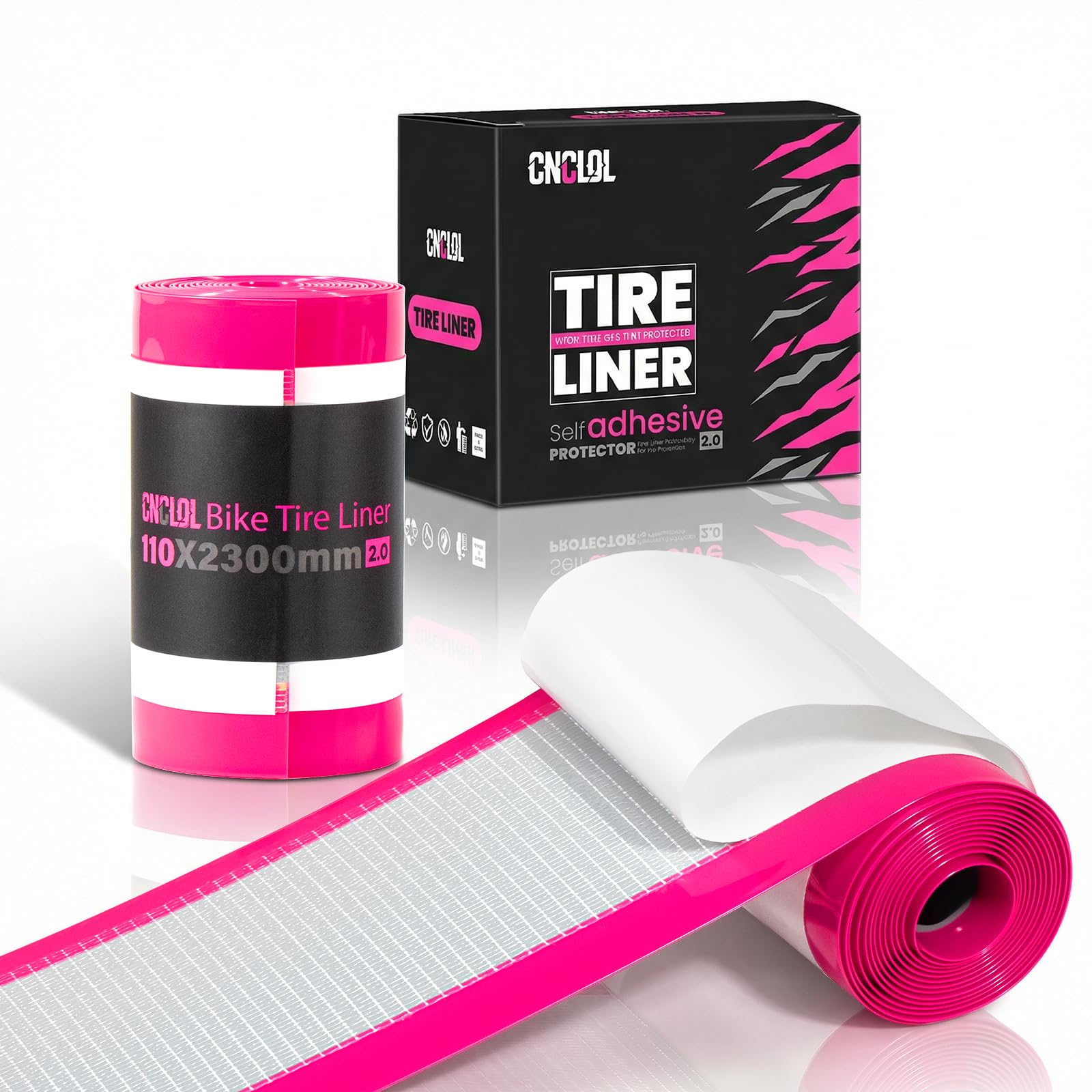 CNCLOL Fat Bike Anti Puncture Tyre Liner Self Adhesive,Puncture Protection Tape for,Snow E-Bike & Beach Cruiser,Heavy Duty Flat Prevention Tyre Protector Fits 20โ 26โ 27.5โ 29โ Wide Wheels.110mm