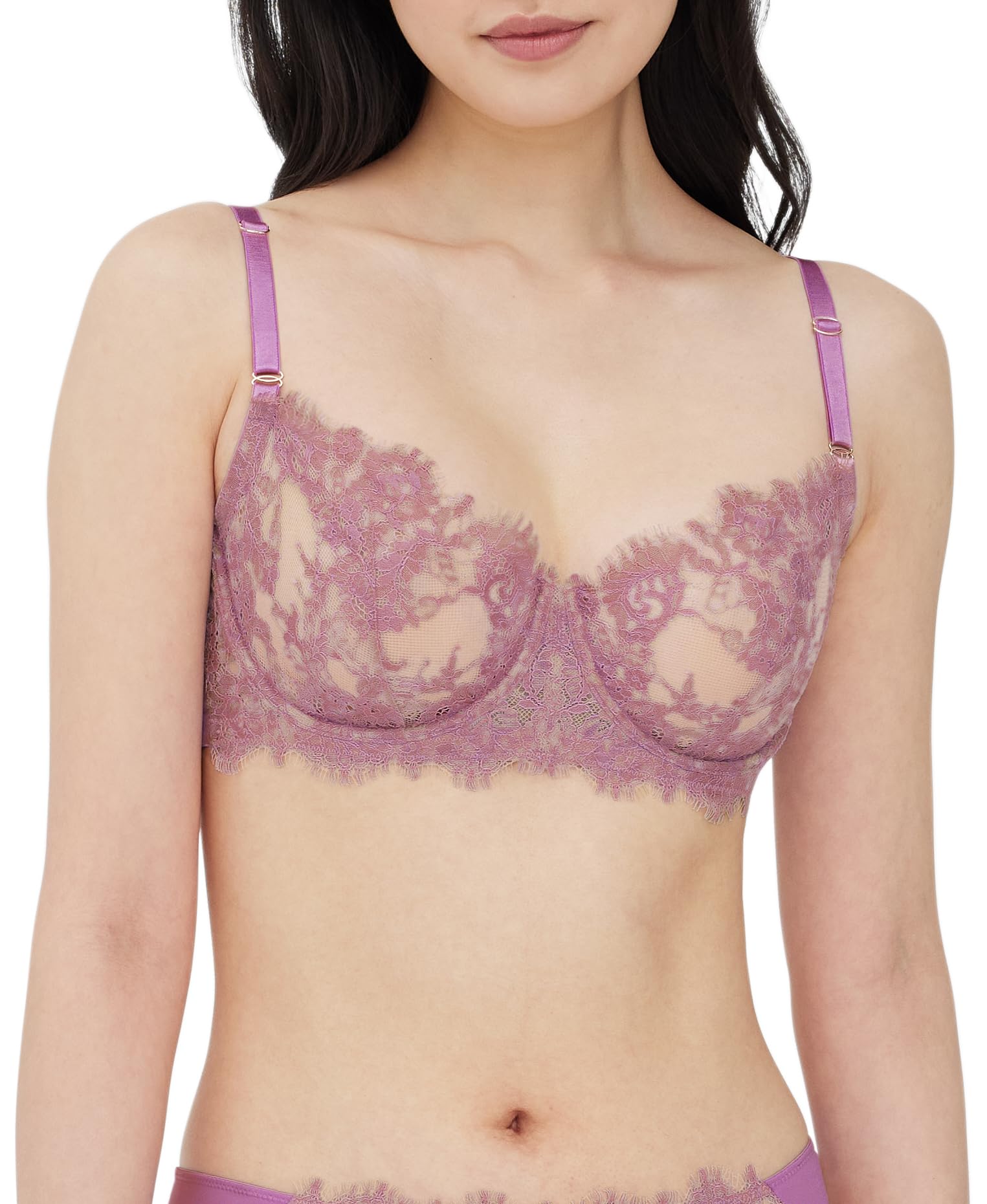 Skarlett Blue Women's Entice Lace Underwire Balconette Bra 324143