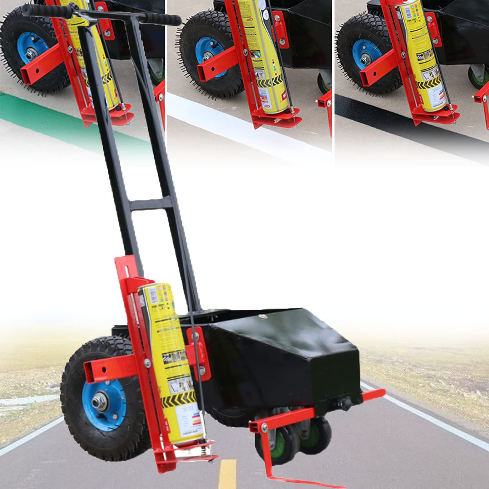 Aioneer Wheel Transfer Line Marking Machine, Multifunction Paint Line Striping Equipment, Lane Marking Applicator, Sports Pitches & Court Marking, Marking Works With Road Or Gras