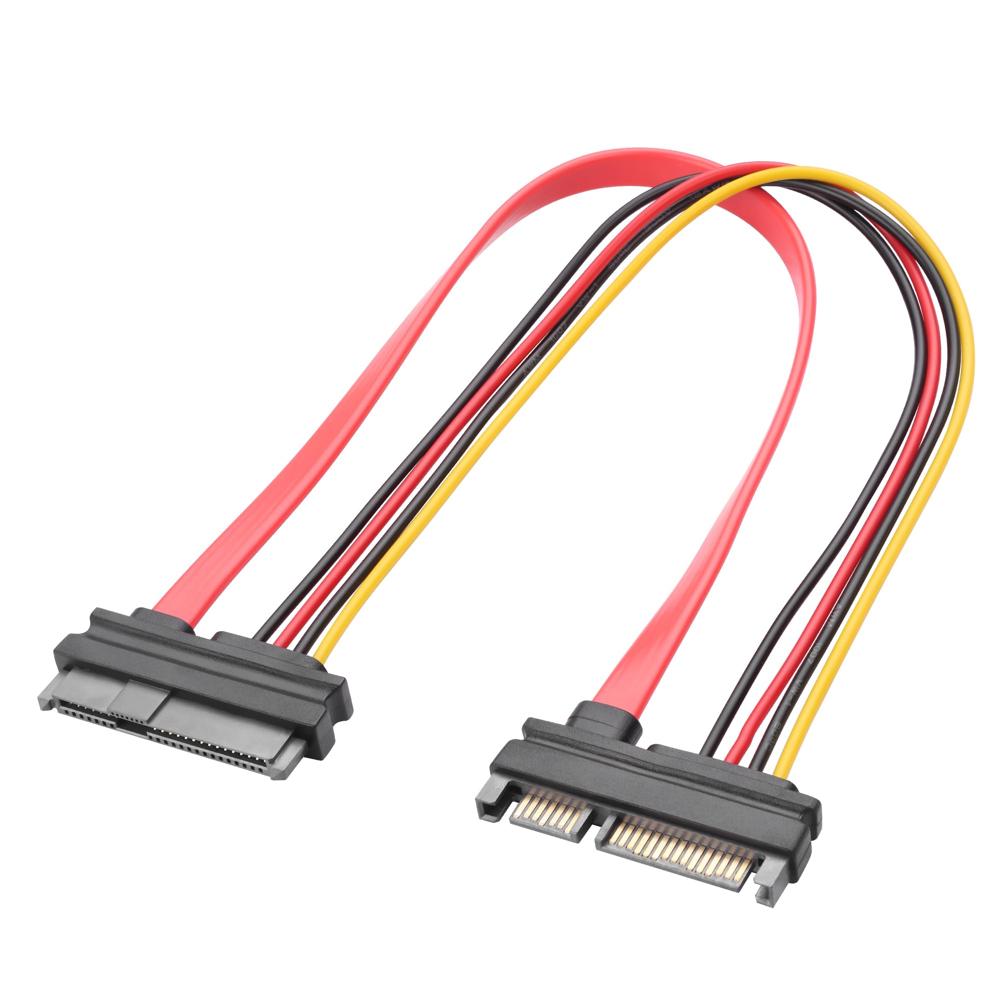 YAODHAOD SAS do SATA Adapter SFF-8482 Konwerter (SAS 29Pin na SATA 22Pin 30CM)