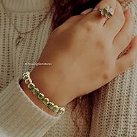 Vista 604 de Amazing Gemstone Crystal Bracelet for Women Men's Gifts - Protection Healing Crystal Bracelet - 8mm Gemstone Beaded Adjustable Bracelet Pulseras