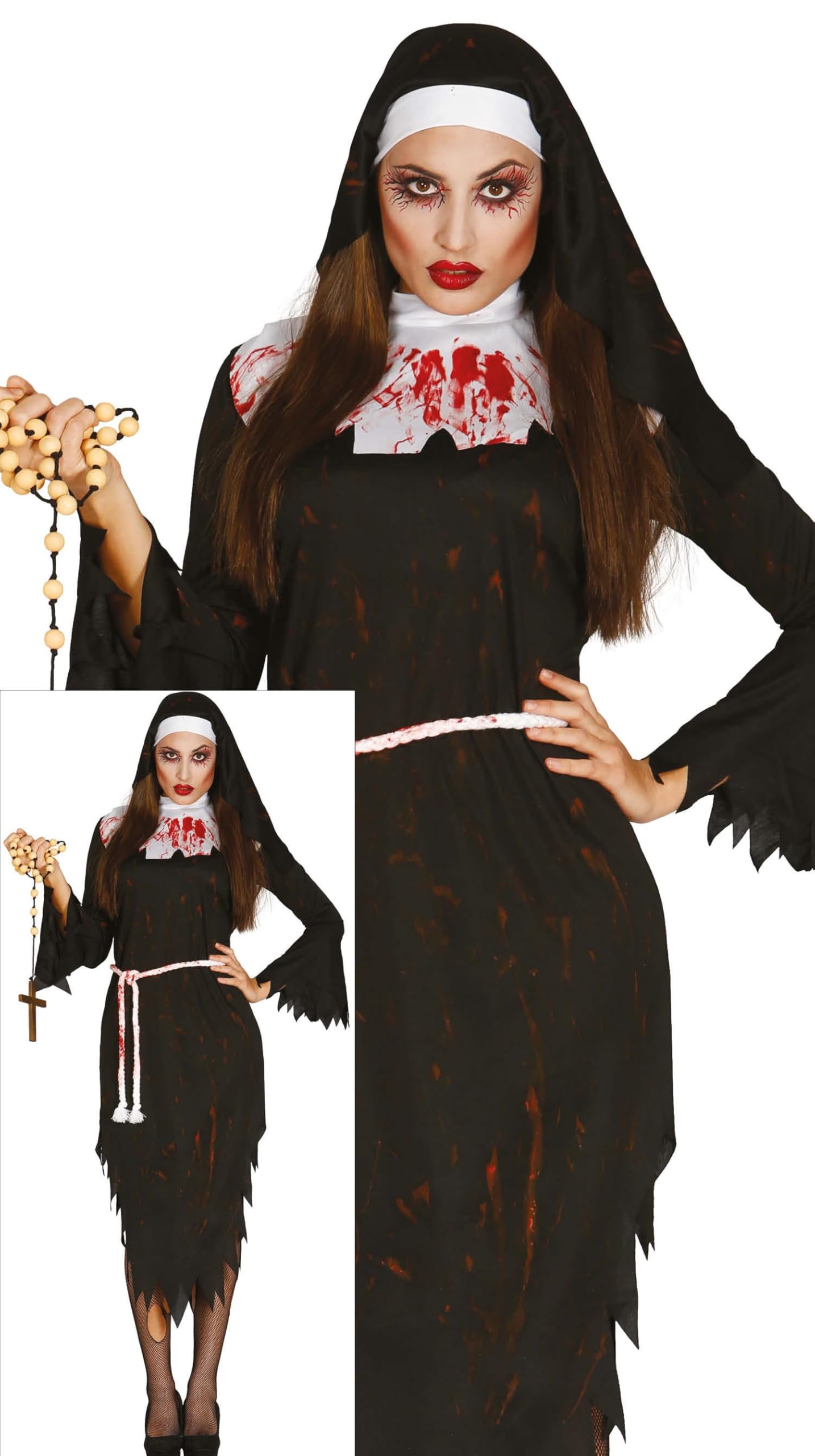 Fiestas Guirca Adult Zombie Nun Costume Extra Large