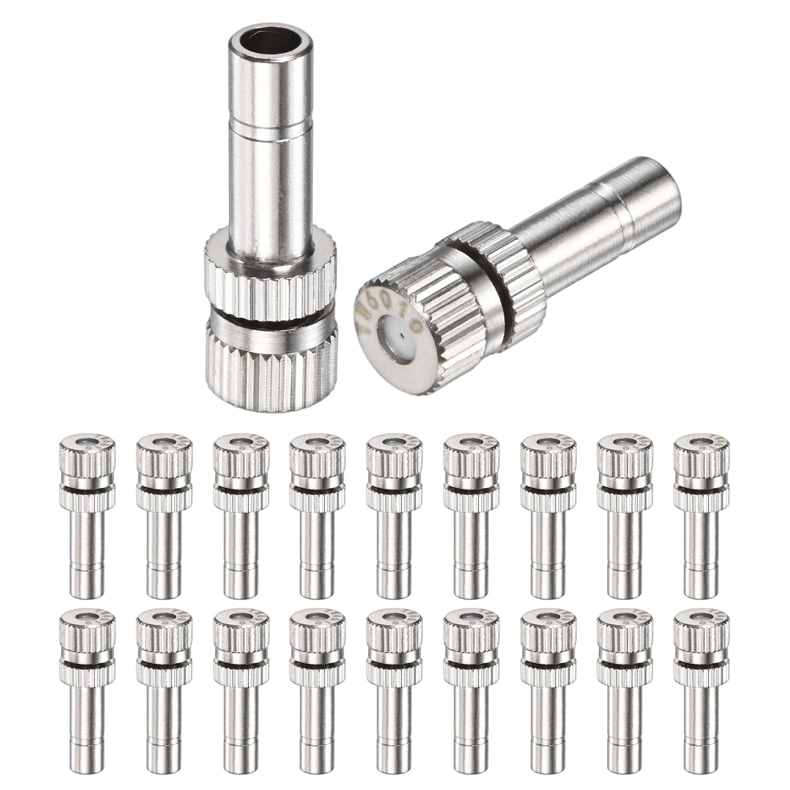 20 sztuk mosiężnych dysz zraszających, głowice zamienne z otworem 0,024"/0,6 mm do zewnętrznych systemów chłodzenia/ogrodów/nawilżania/szklarni, dysza niskociśnieniowa 6 mm