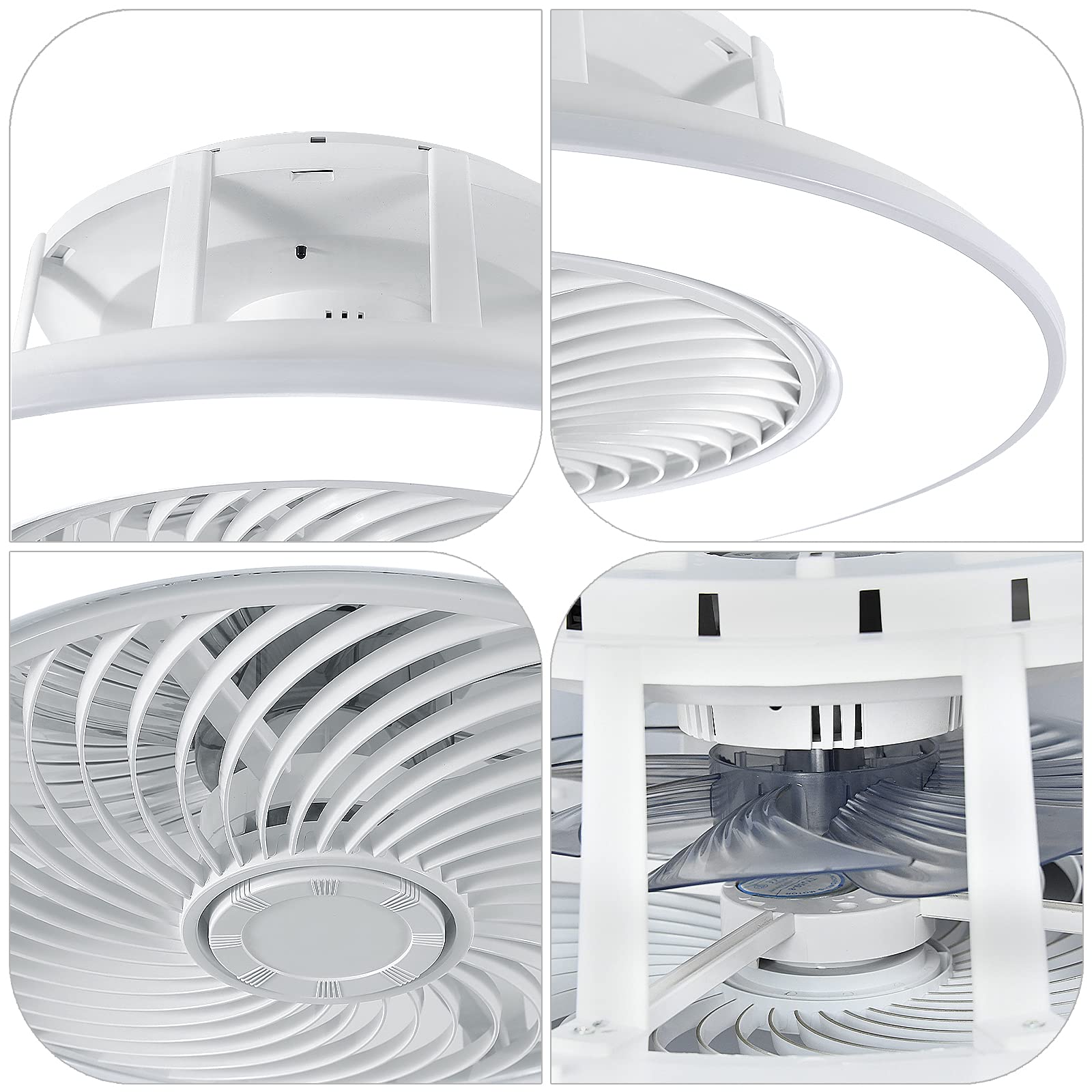 YRHome 90W LED Deckenventilator mit Beleuchtung und Fernbedienung Dimmbar Deckenleuchte Einstellbare Windgeschwindigkeit Ventilator Deckenlampe Modern Ultra-Leise Farbwechsel für Wohnzimmer