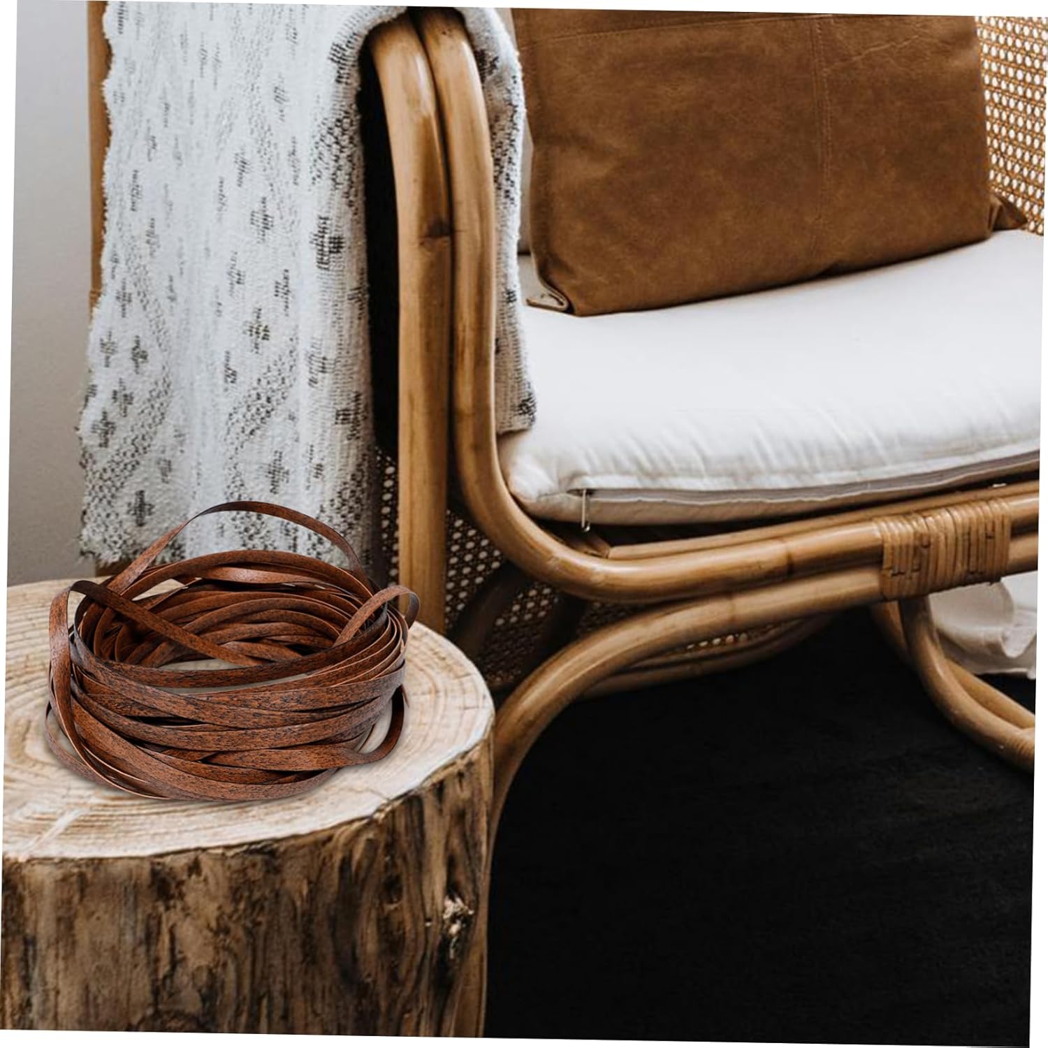 DIY Rattan Repair Strips Weather-Resistant Wicker Material for Easy Rattan Chair Table and Sofa Repairs Versatile Double-Sided Design for Balcony Patio Use