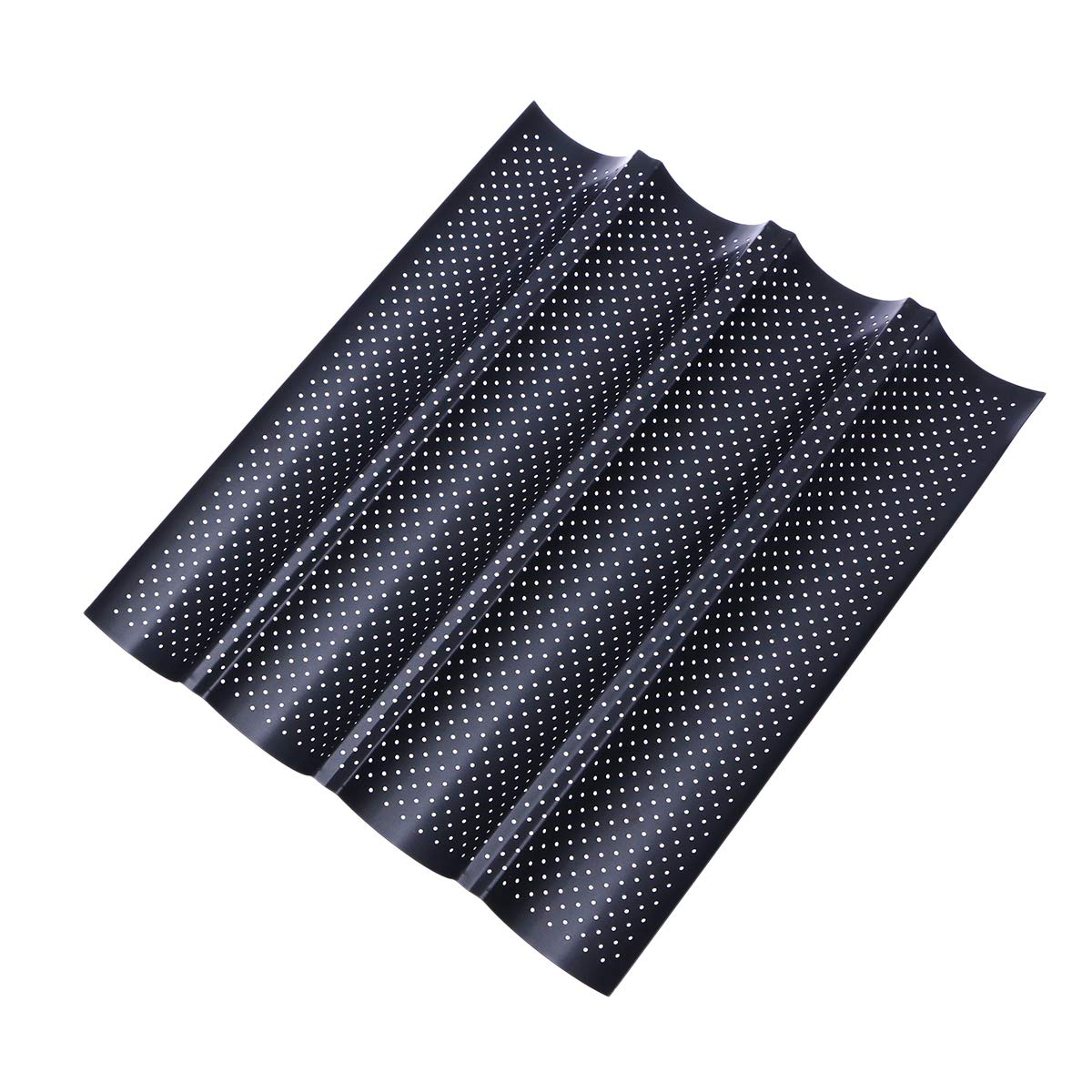 Plaque de cuisson moule pour 4 - Anti-adhésif - Plaque à pain perforée(Noir)
