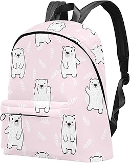 Zaini per donna Uomo Borsa da viaggio Zaino Bear Teddy Polar Bear Zaino College