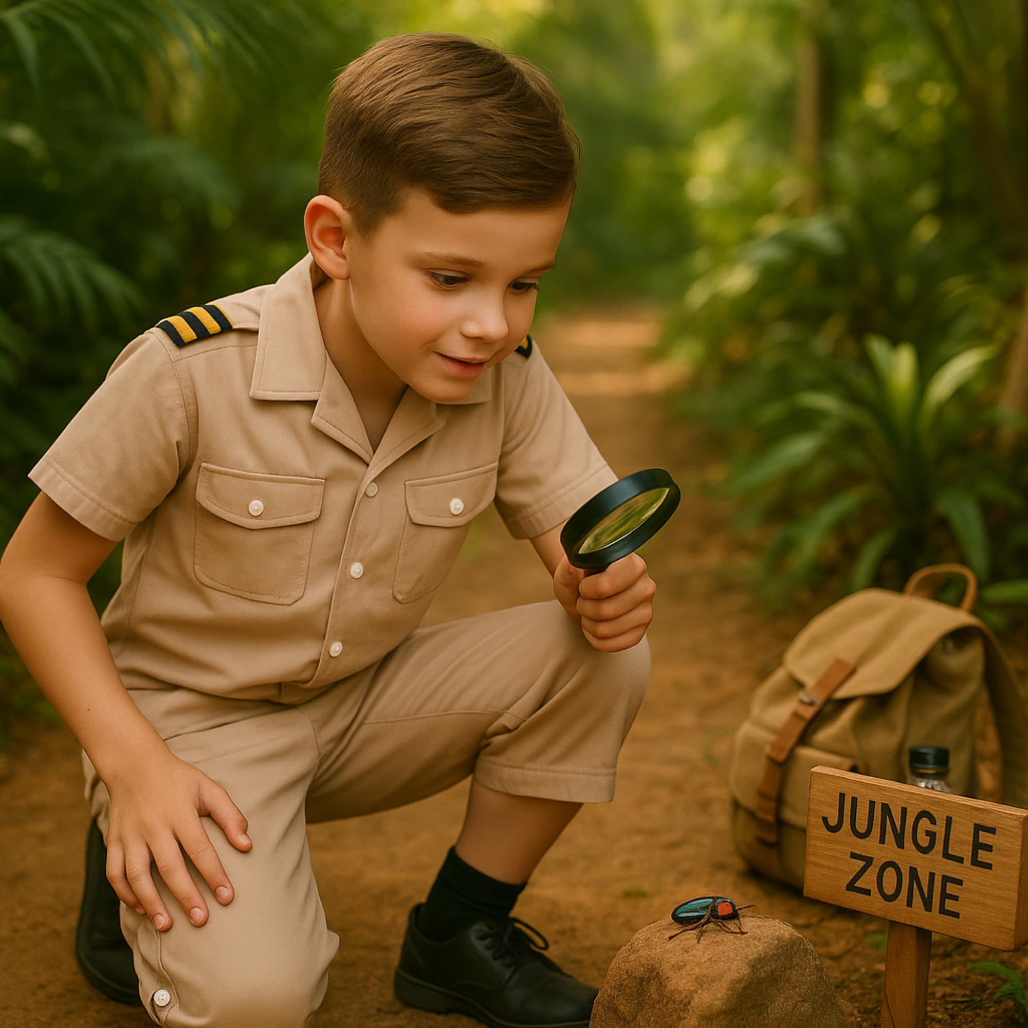 FNA FASHIONS Children Safari Explorer Costume Kids School Jungle Fancy Dress Party Accessory (Small (4-6 Years)) - Image 2