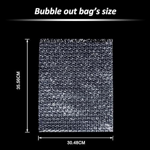 Miniatura 2 de Bolsas de burbujas, transparentes no autosellables, con amortiguación de doble pared, ideales para embalaje, envío, almacenamiento, mudanza (50