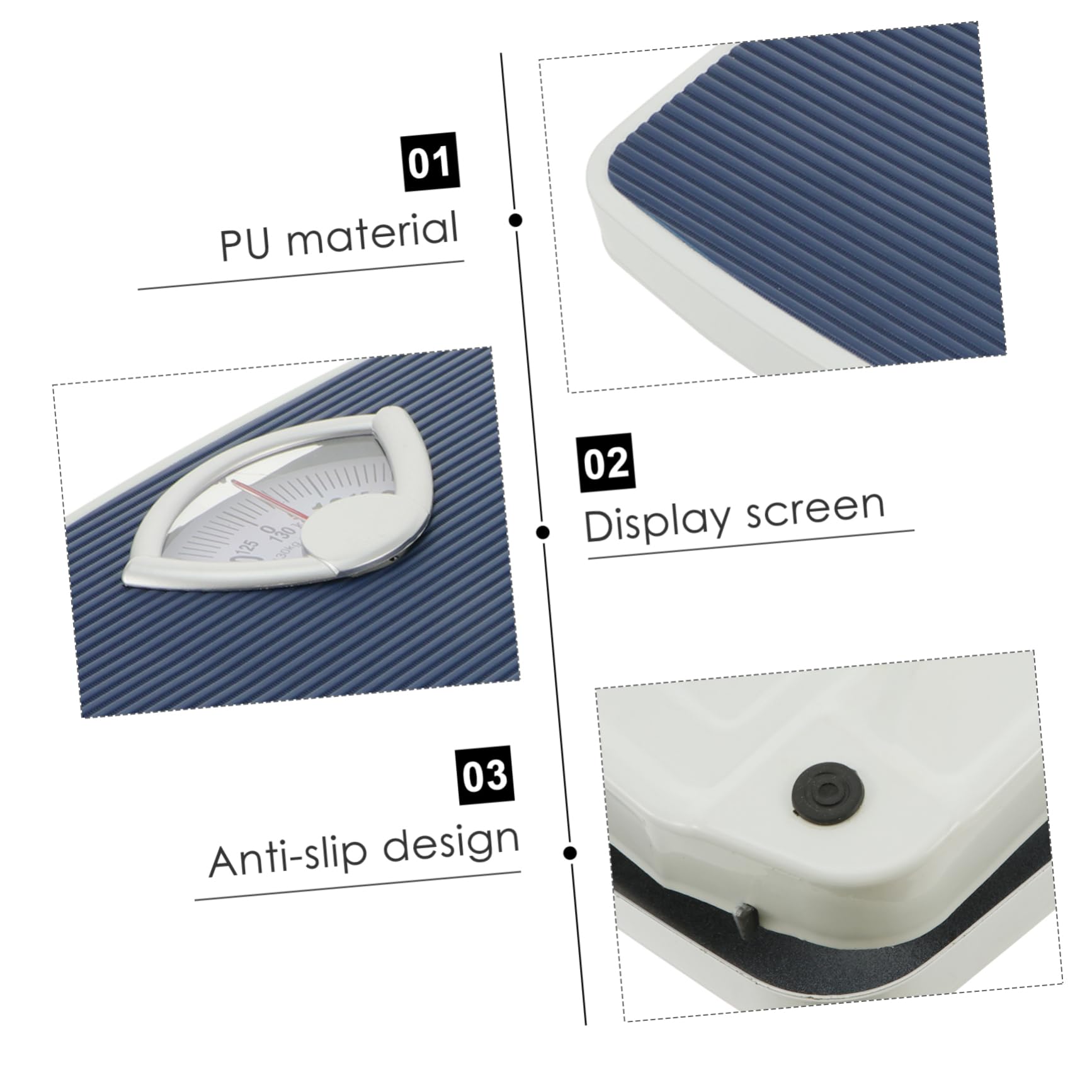 Ipetboom Extra Large Dial Body Scale Durable Mechanical Bath Scale with Non Slip Design for Home Use Space Saving Analog Bathroom Scale No Battery Required Precision Measurement