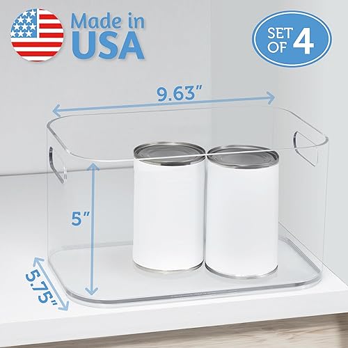 Miniatura 5 de STORi Bliss - Contenedores organizadores de despensa transparentes de 10 x 6 pulgadas, juego de 4, recipientes de plástico con asa para cocina,