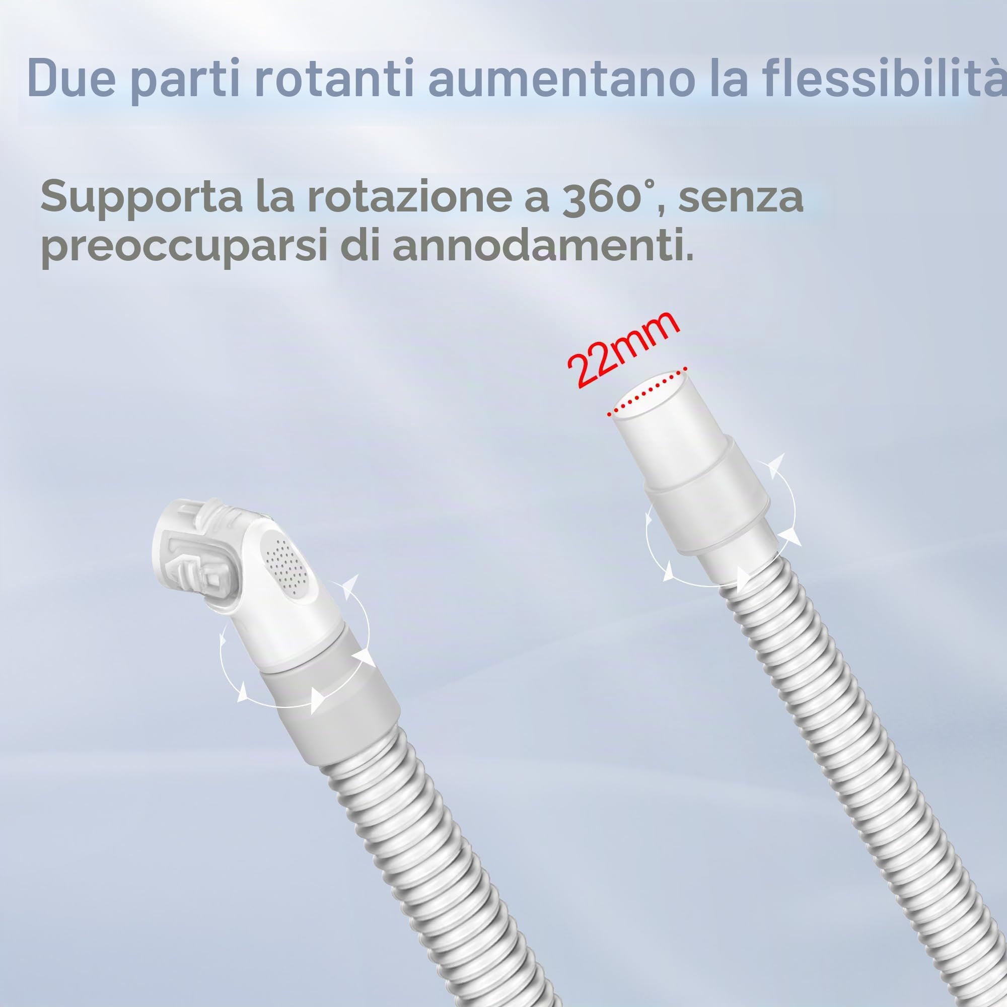Confezione da 2 tubi di ricambio per Airfit N20, per evitare perdite e ridurre il rumore, accessori CPAP di alta qualità