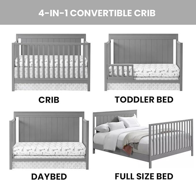 Oxford Baby Kit De Conversión Cama Full Lazio, Gris Paloma miniatura 4