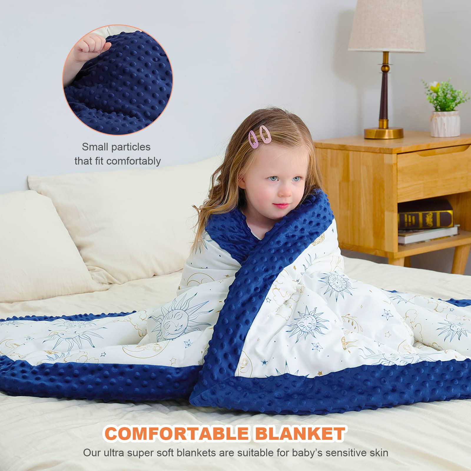 Babydecke 100% Bio Baumwolle, Kinder Kuscheldecke Minky Dots Polar Fleece Weiche Babydecke, Doppelseitige Multifunktions Baby Komfort Decke Babydecke Mädchen Junge Kuscheldecke 140x110cm