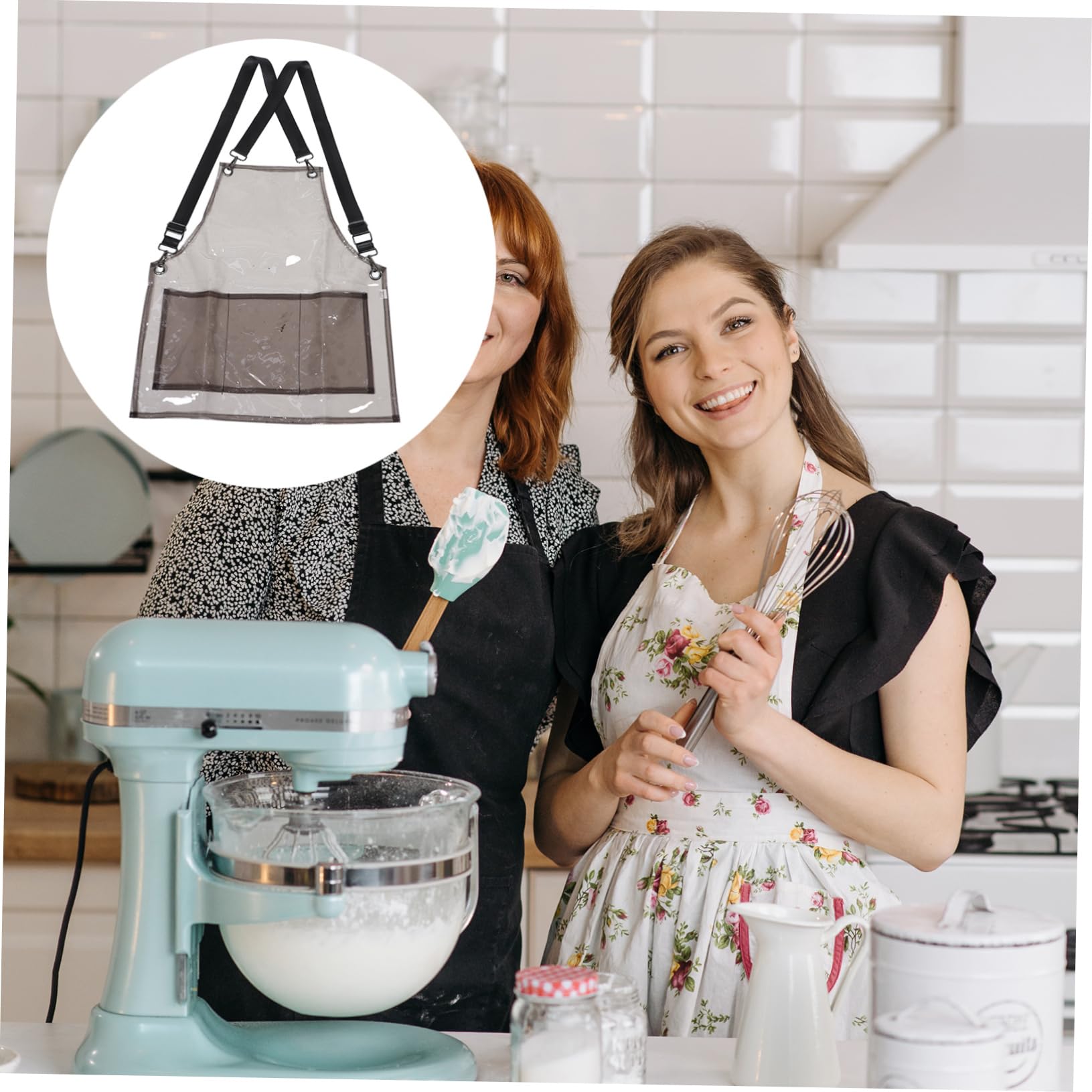 Delantal de Cocina Negro de Tpu Resistente al Agua Aceite