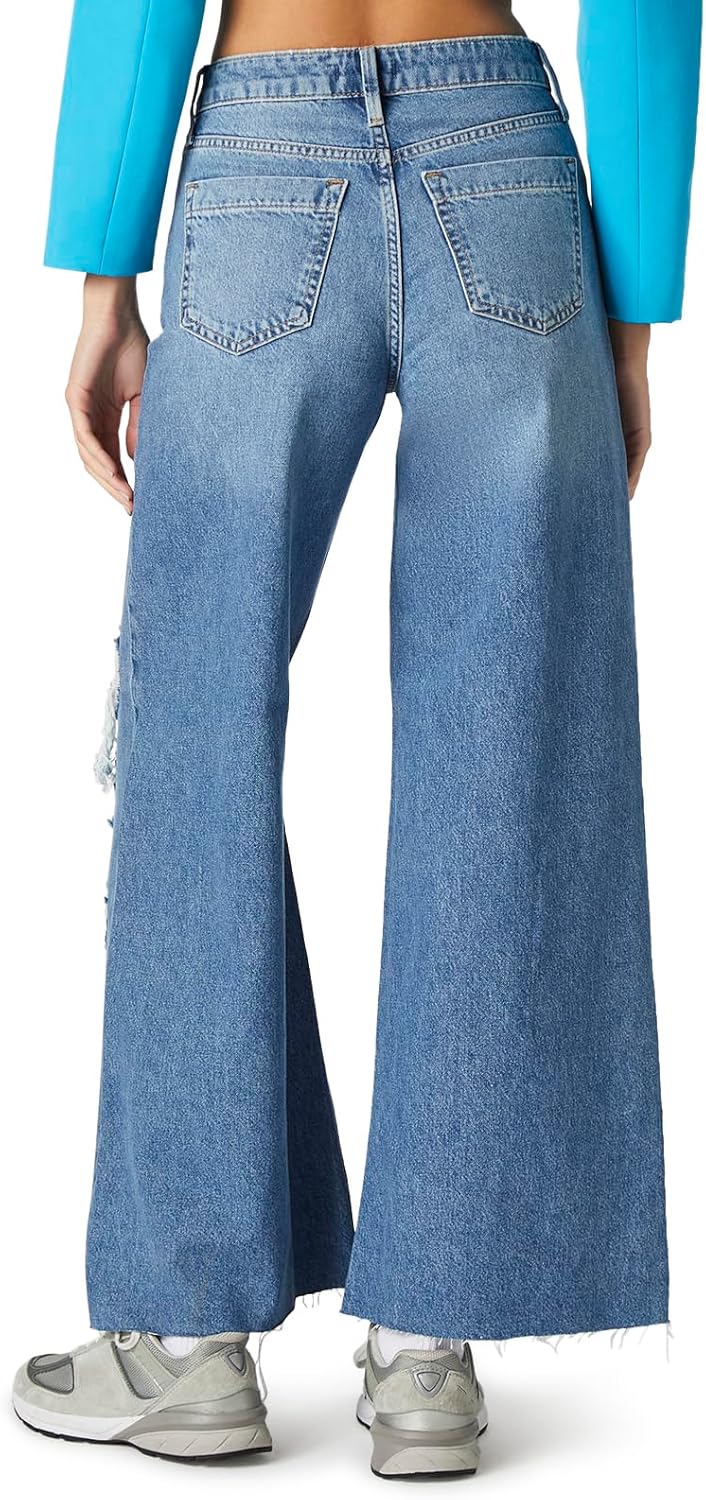 Forever 21 Womens Recycled Cotton Wide-Leg Jeans - Image 3