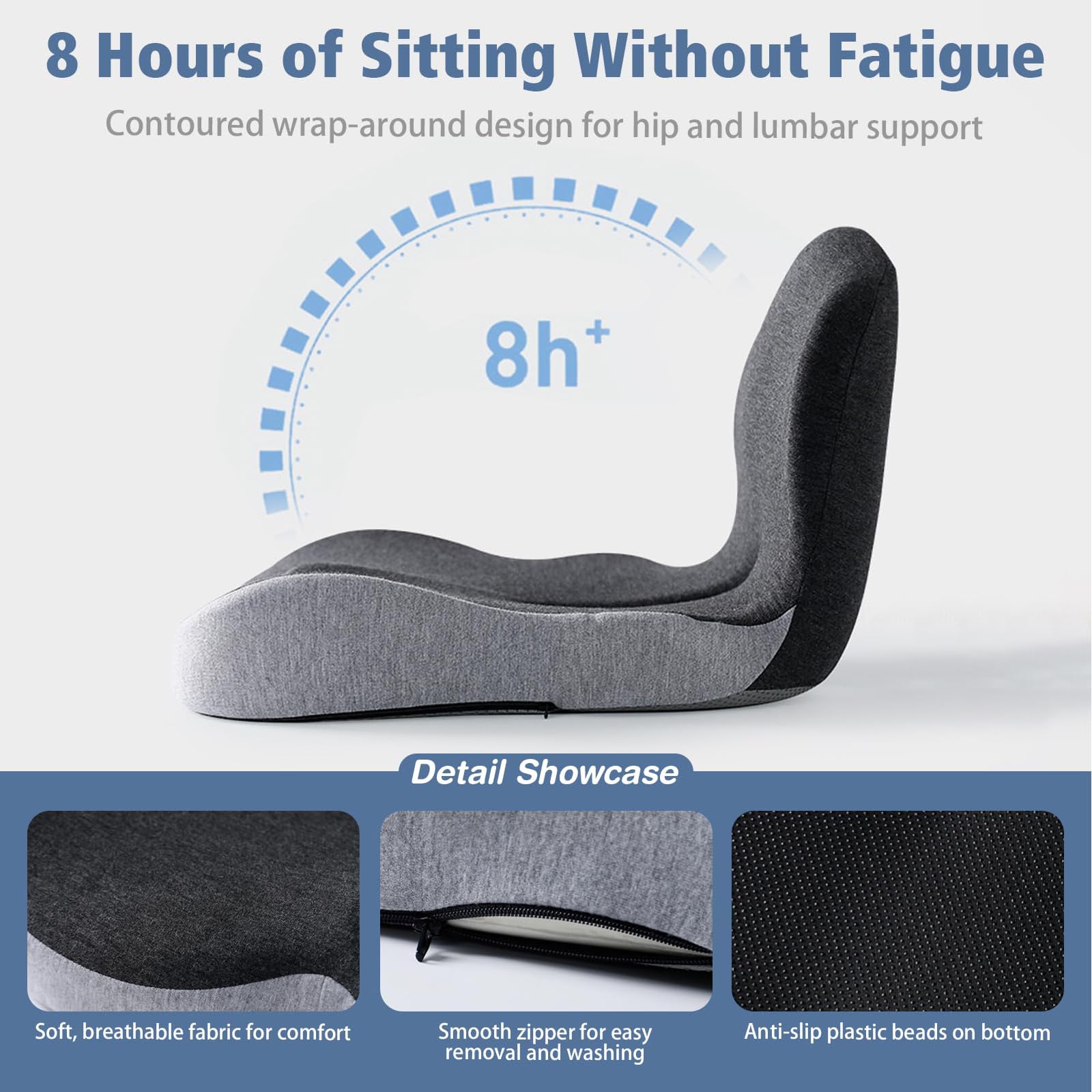 Cojin Antiescaras Cojin Silla Oficina Cojin Lumbar Silla Oficina Cojines Sillas Cocina Cojines Sofa Cojin Ergonomico CojíN OrtopéDico con Respaldo Grey