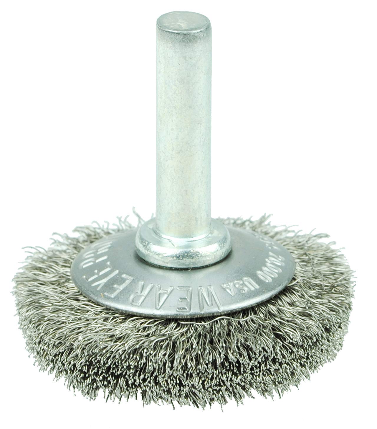 Rueda de alambre prensado Weiler cepillo cóncavo de acero inoxidable para metal 4