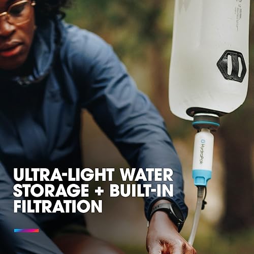 Miniatura 8 de HydraPak Seeker - Almacenamiento de agua plegable (3 litros + kit de filtro) - Bolsa de depósito de hidratación para acampar sin BPA y PVC
