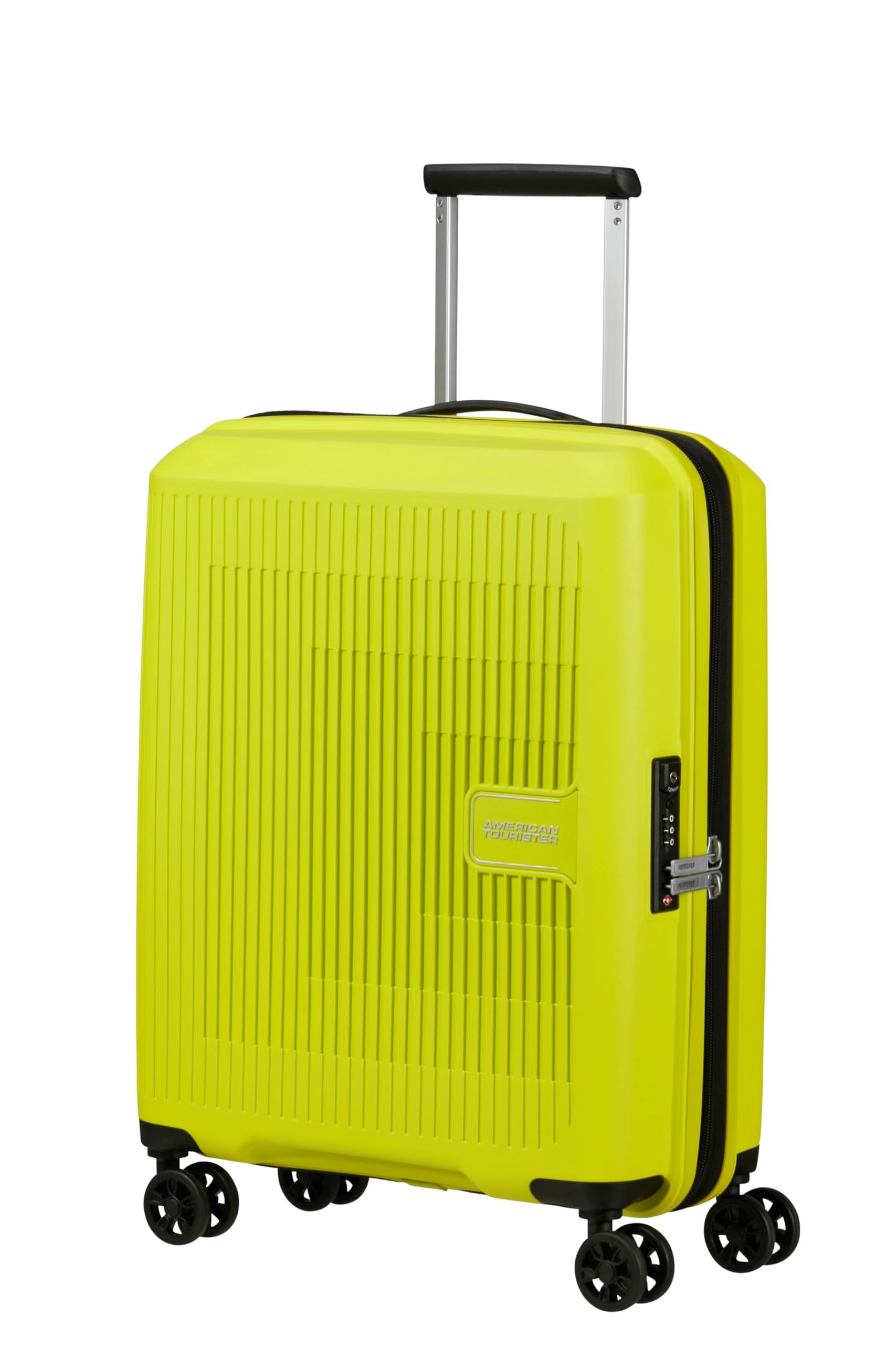 American Tourister Aerostep - Spinner S, Erweiterbarer Handgepäck, 55 cm, 36/40 L, Grün (Light Lime)