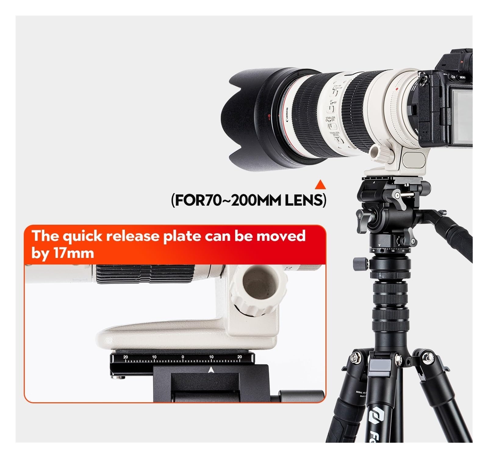 Testa for treppiede video DSLR panoramica leggera