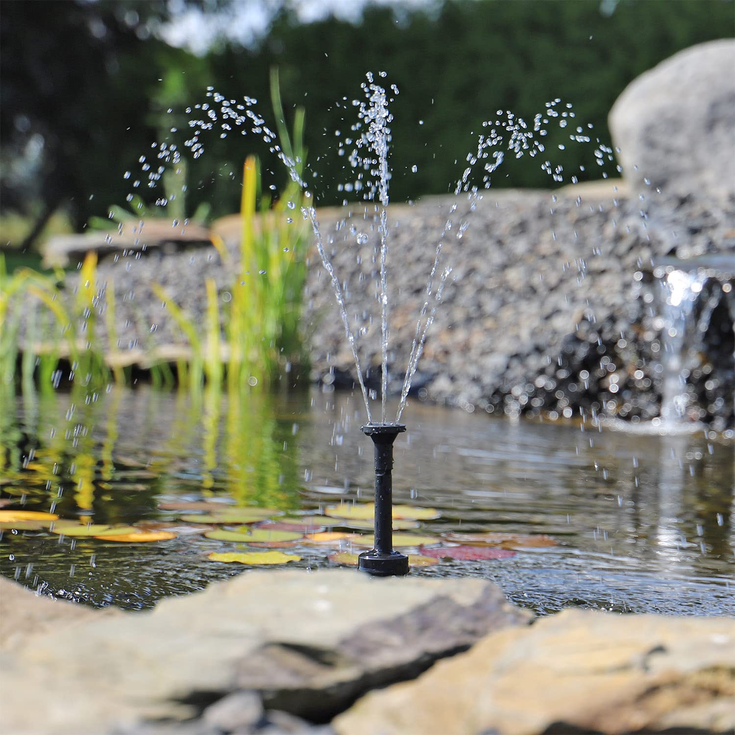 CLGarden kleine Solarpumpe mit Akku LED Beleuchtung Springbrunnen mini Pumpe für Miniteich Wasserspeier Frosch Solar Brunnen