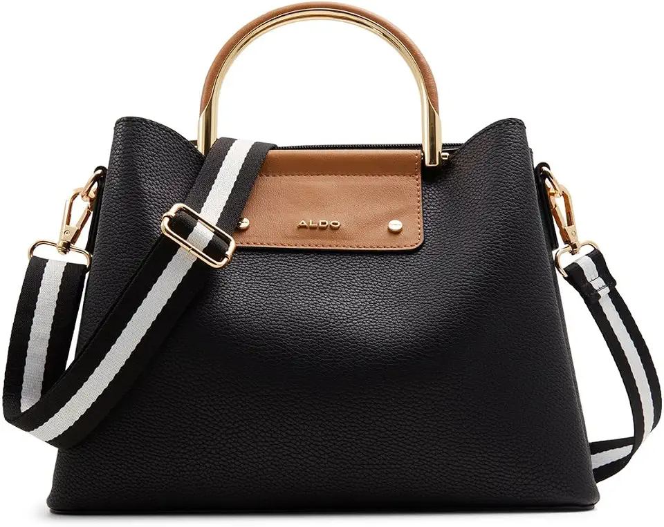 ALDO Womens Sloana Satchel Handbag Black