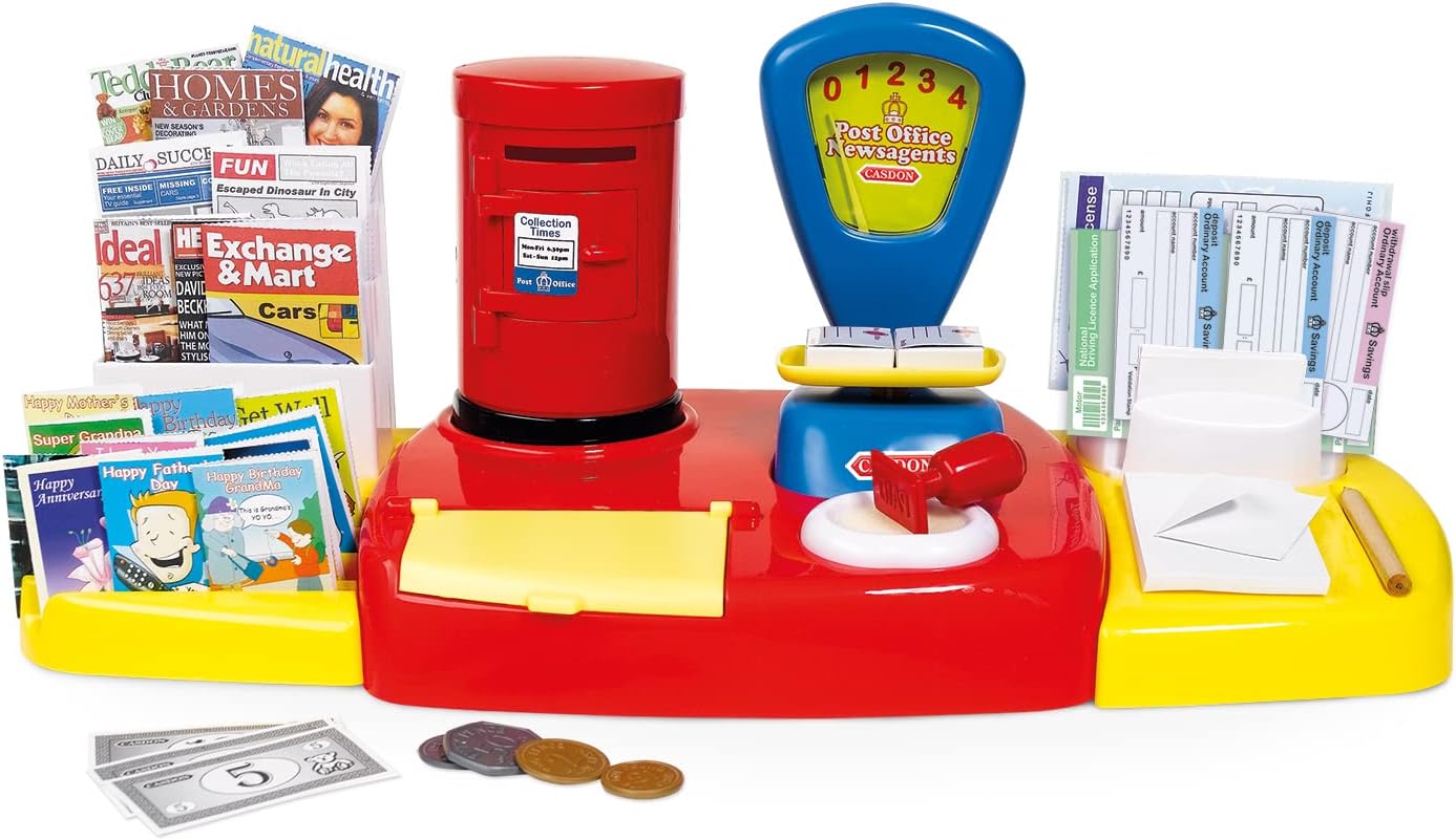 Casdon Post Office | Toy Post Office For Children Aged 3+ | Equipped With Several Essential Items For Customers And Shopkeepers Alike!