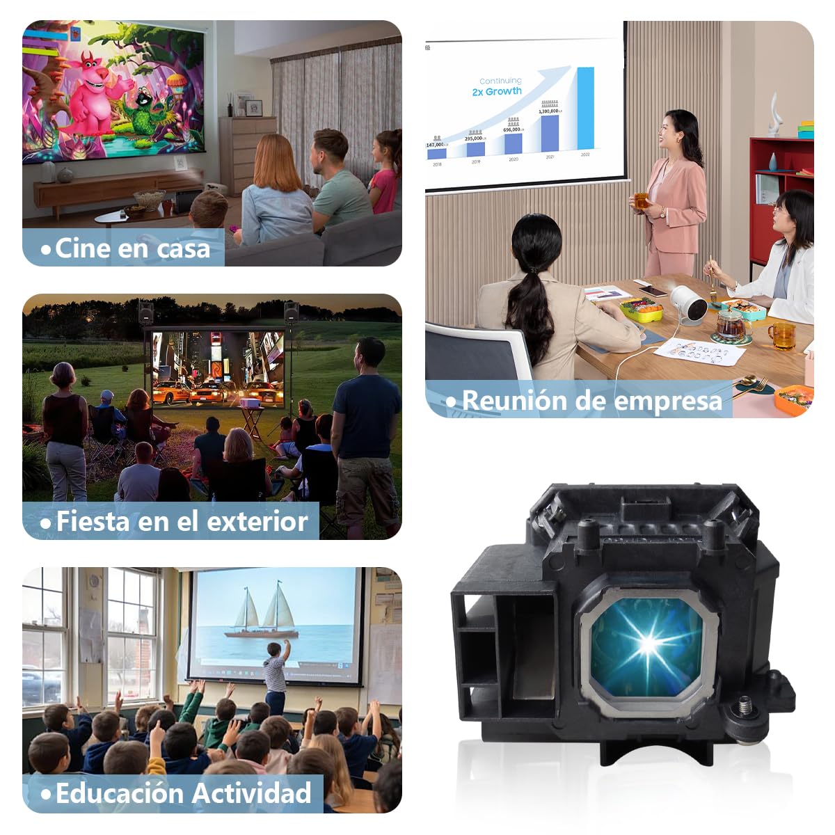 NP17LP Lampada proiettore di ricambio con alloggiamento per NEC M300WS, M350XS, M420X, P350W, P420X Videoproiettore