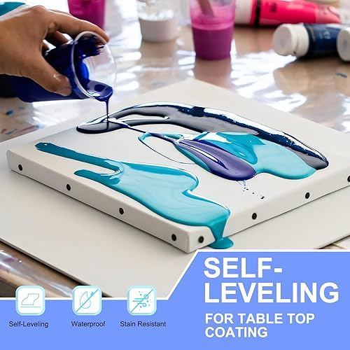 Miniatura 4 de Teexpert Kit de Resina Epoxi de 2 Galones, Resina Epoxi Cristalina Transparente Pura Brillante con Bomba, Sin Burbujas Anti Amarillamiento con