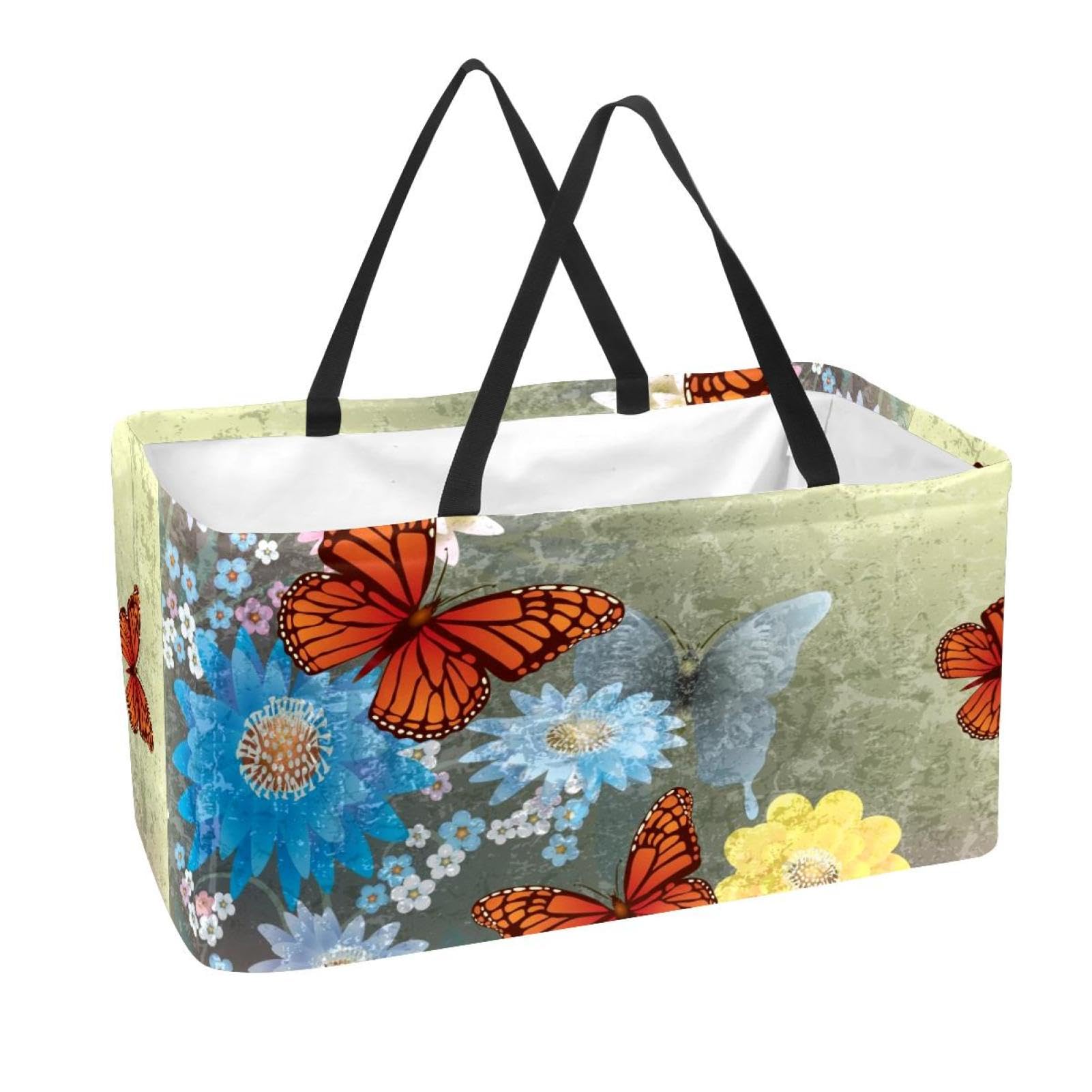 Sac d'épicerie réutilisable pliable grand panier de rangement lavable