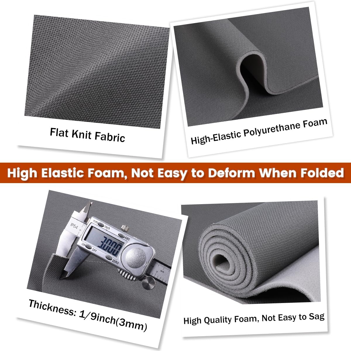 ヘッドライナーファブリックメッシュタイプ 1/9インチ(3mm) フォーム