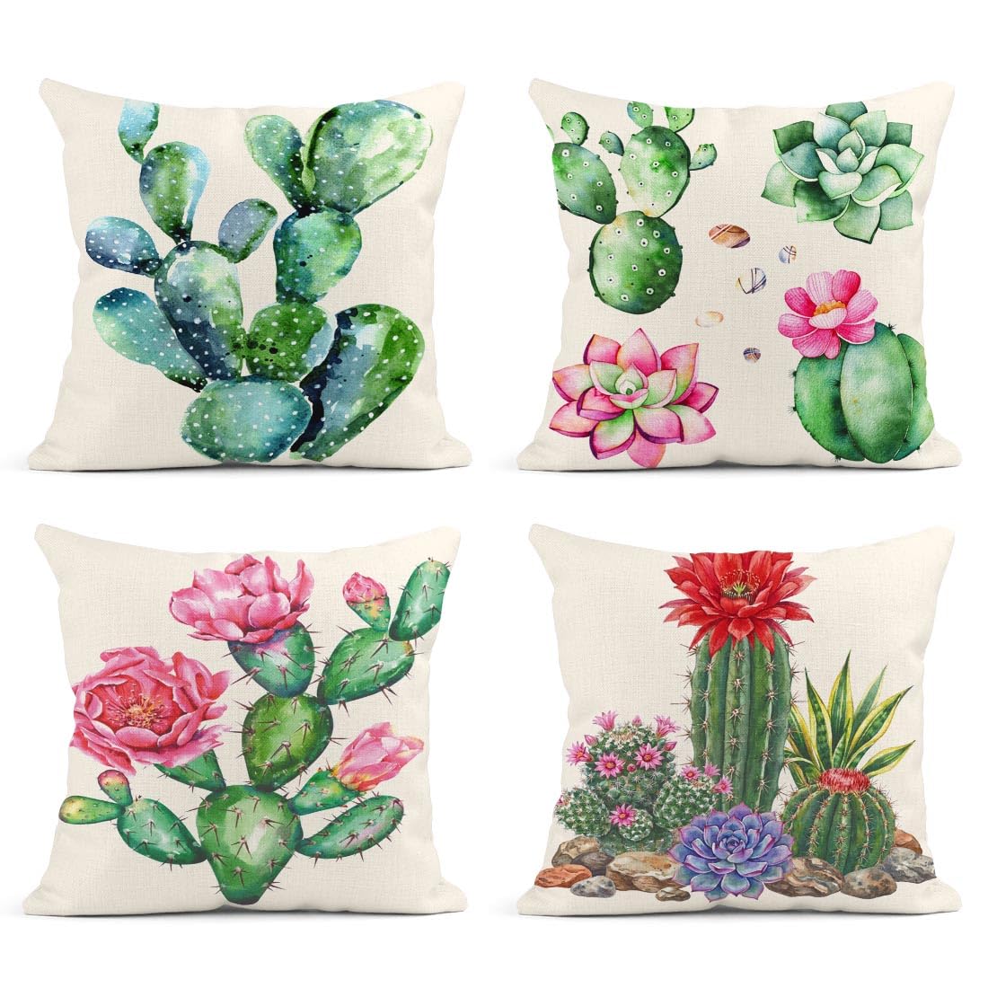 Housse de coussin ArtSocket en lin lavable lot de 4 pour proteger et embellir le salon