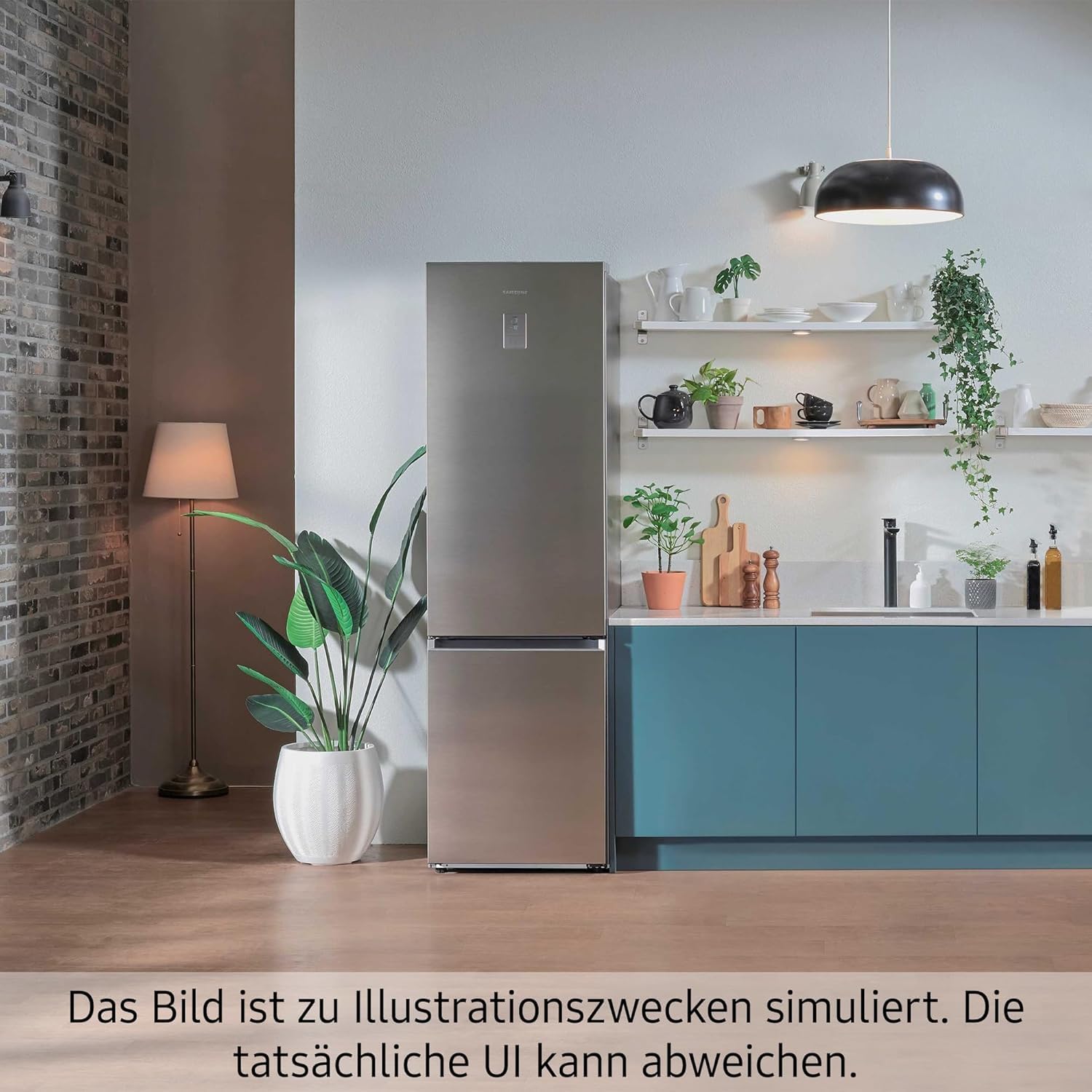Samsung RB53DG706AB1EF Kühl-Gefrierkombination, 203 cm, 538 l, Extra breit (75 cm), Kühlschrank mit Gefrierfach, Wifi & AI Energy Mode, Twin Cooling+, Twist Ice Maker, Premium Black Steel