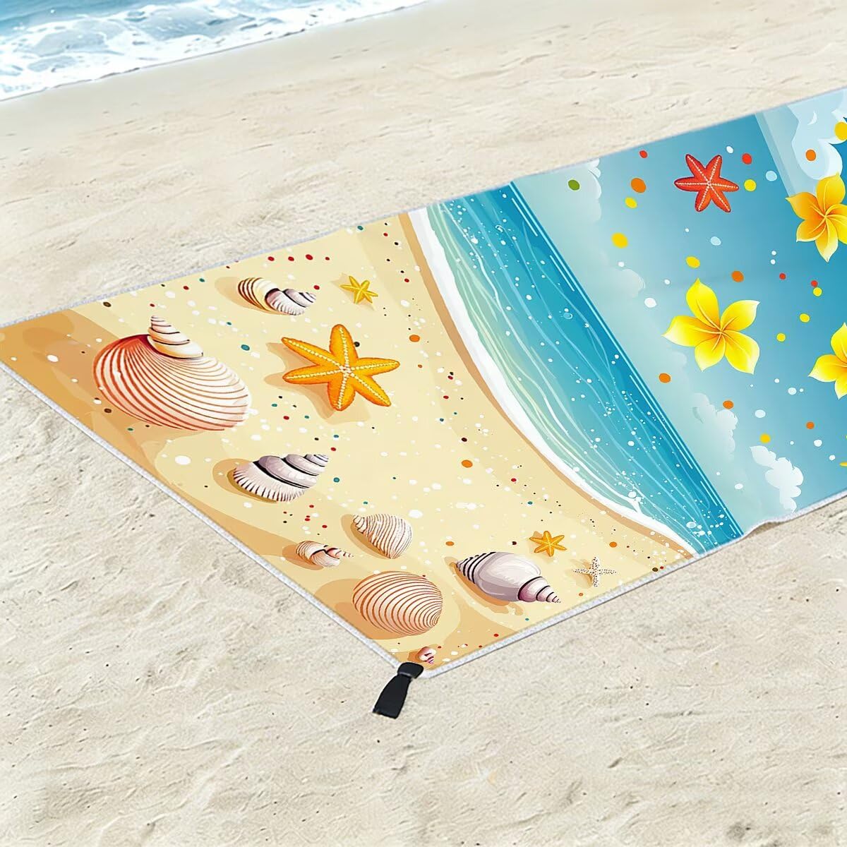 Telo Mare Microfibra, Telo Mare Grande 90x200cm 2 Pezzi, Asciugamano Palestra Donna Asciugatura Rapida, Antisabbia Asciugamano Microfibra, Leggero Asciugamani Palestra per Regalo (Paesaggio) -4500