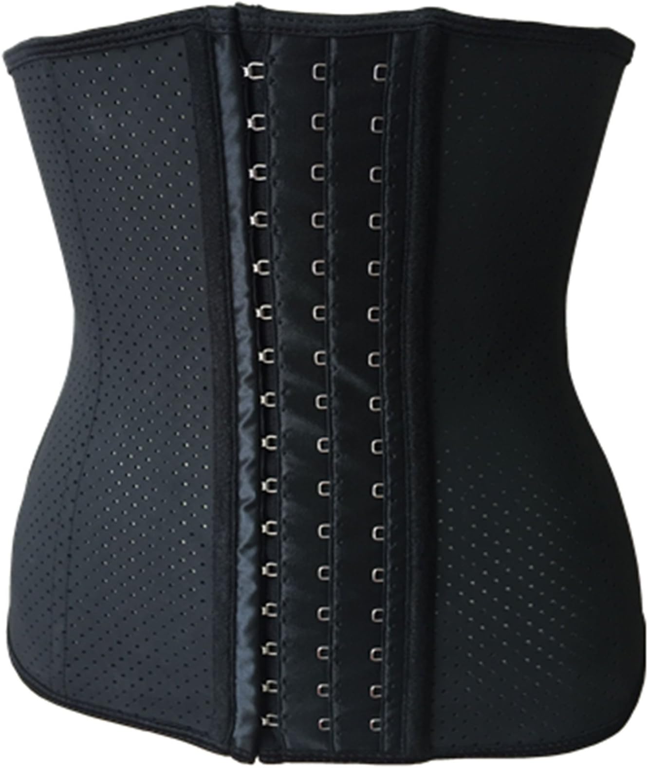 Etino Women's Punched Holes Latex Corset Waist Training
