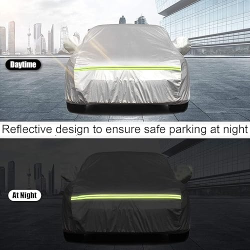 Miniatura 7 de Funda de coche compatible con Dacia Duster Logan Mcv Sandero Protección para todo tipo de clima, cubierta impermeable al viento y a prueba de polvo