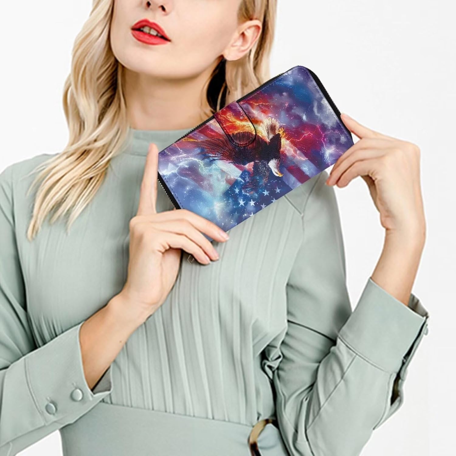 COEQINE Animal Wallet, Cute Chicken Long Leather Money Bag, Handbag With Zipper for Coin Phone, Travel Handbag for Party - Image 4