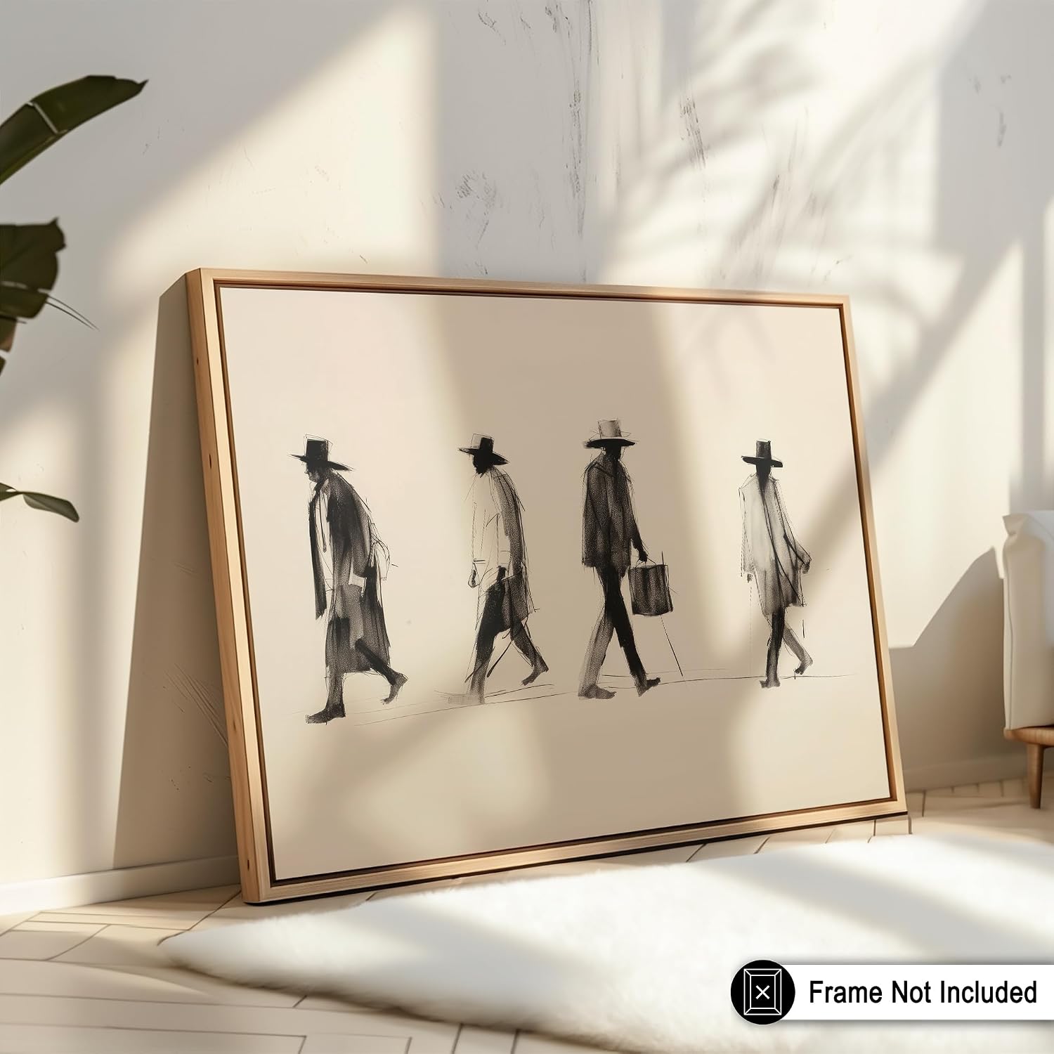 Poster Master Vintage Men In Suit Poster - Retro Sketch Print - Businessmen Art - Charcoal Sketch - Drawing & Minimal Illustration - Aesthetic Living Room or Office Decor - 8x10 UNFRAMED