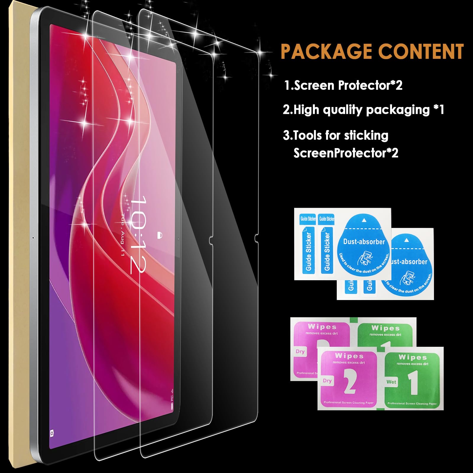 1 Pièces) Protecteur D'écran En Verre Trempé Pour Tablette Samsung