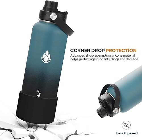 Miniatura 3 de Tapa de popote deportiva para HydroFlask accesorios de boca ancha, mango flexible con popote para Hydro Flask de 12, 18, 21, 32, 40, 64 onzas,