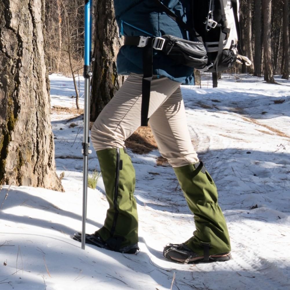 Outdoor Escursionismo Ghette Antivento Neve Gambali Protezioni per Uomo Donna Trekking Campeggio Scudo Fango Regolabile Fit S M L XL Opzioni