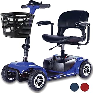 Zipr Roo 4-Wheel Scooter - Portable Folding Mobility Scooter - Power Electric Mobility Scooters for Seniors, Adults, Handicapped, Elderly - Foldable Travel Wheelchair - Range Extended Battery