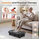 Vibration Plate Exercise Machine with Resistance Bands and Remote, Full Body Workout Platform for Weight Loss, Toning, Home Gym gallery image