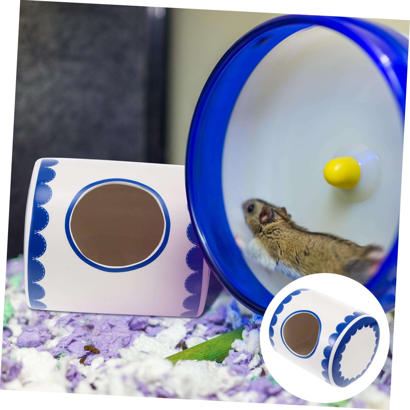 Casetta di Ceramica per Roditori Estiva, Rifugio Fresco e Resistente per Cincillà e Ricci, Struttura Confortevole e Design alla Moda, per L'estate