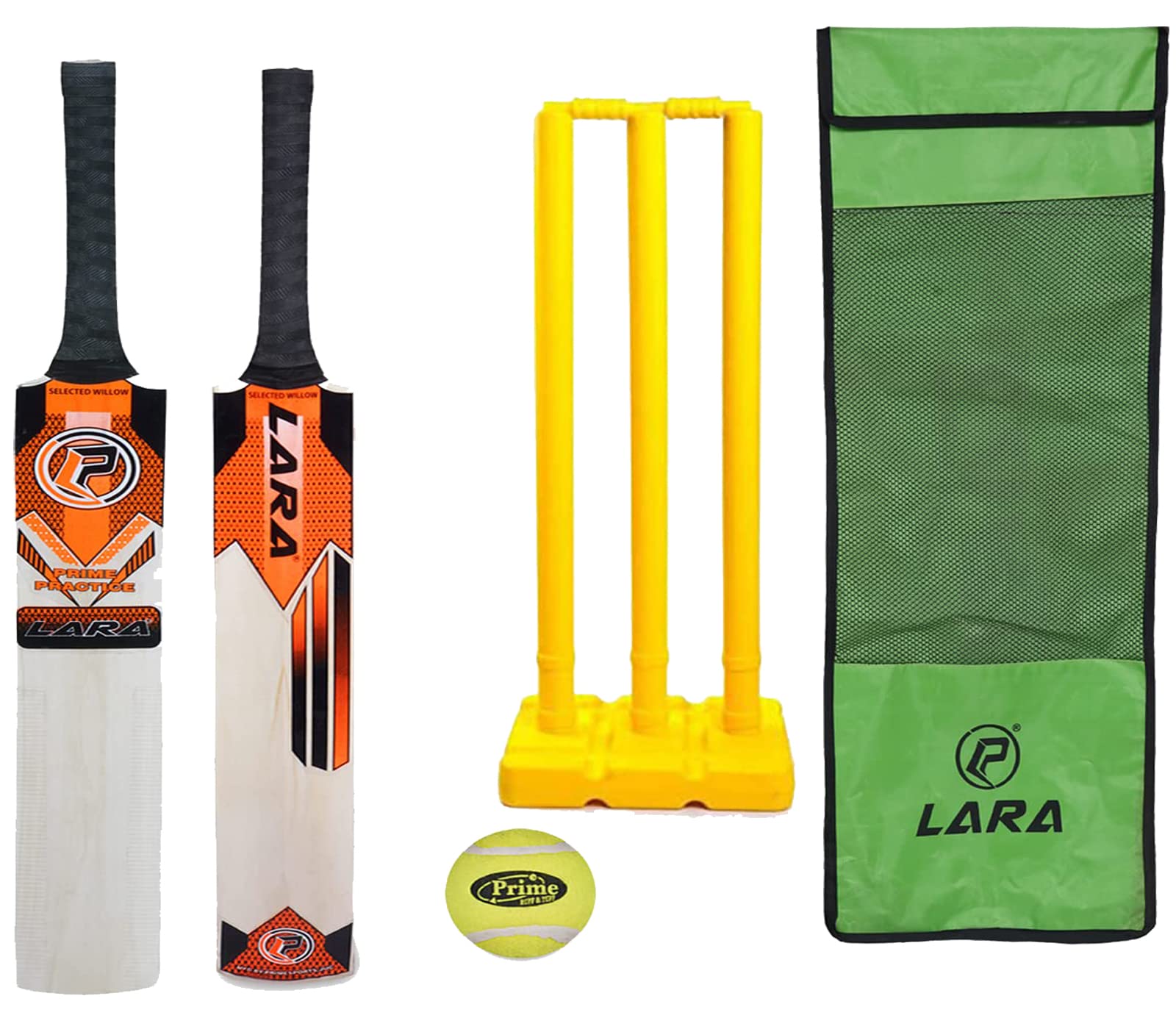 LARA Wooden Cricket Combo Set Popular Willow Bat with Plastic Stumps Set 1 Tennis Ball with Cover for Kids All Age Group of Kids (Size 4, Small Size) (B0B4BF8T9D) Amazon Price History, Amazon Price Tracker
