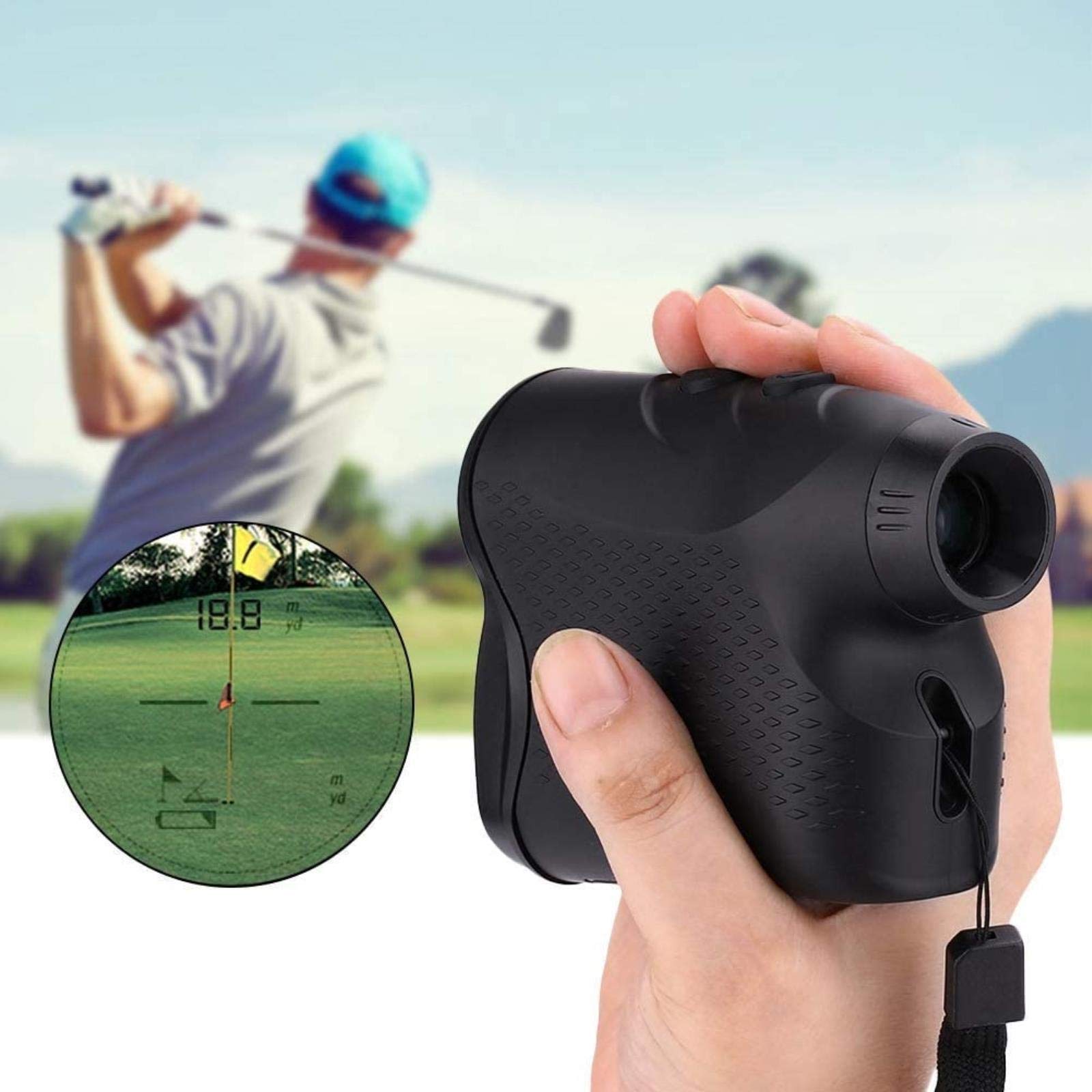 Jumelles Haute Puissance, Jumelles, télémètre de Golf 600 M - Télescope télémètre de chasse pour Sports de Plein air applicable au Golf, à la chasse, monoculaire de Mesure pour intérieur/extérieur