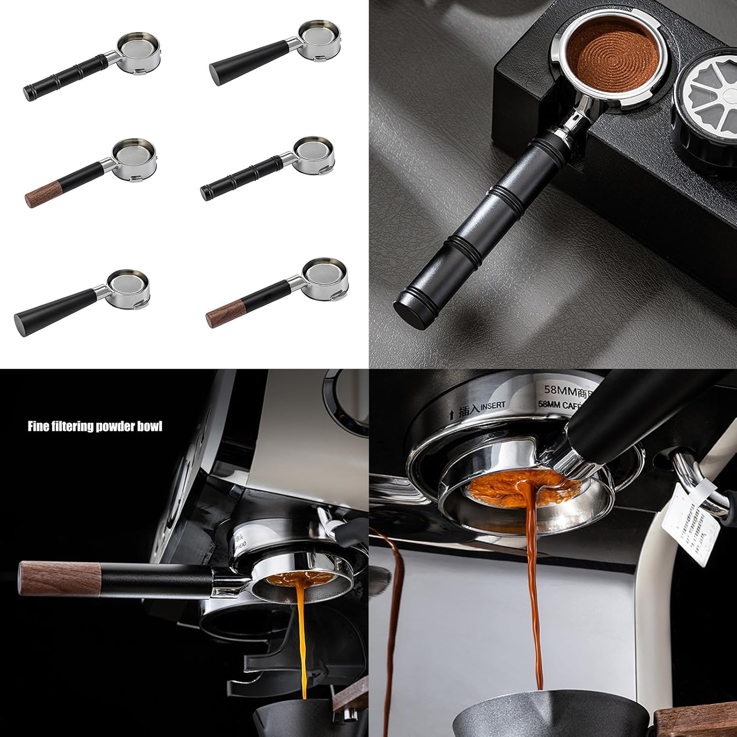 Professional Coffee Maker Replacement Handle Stainless Steel Construction 58mm Spare Part Perfect For E61 Series Leakproof Machine Handle