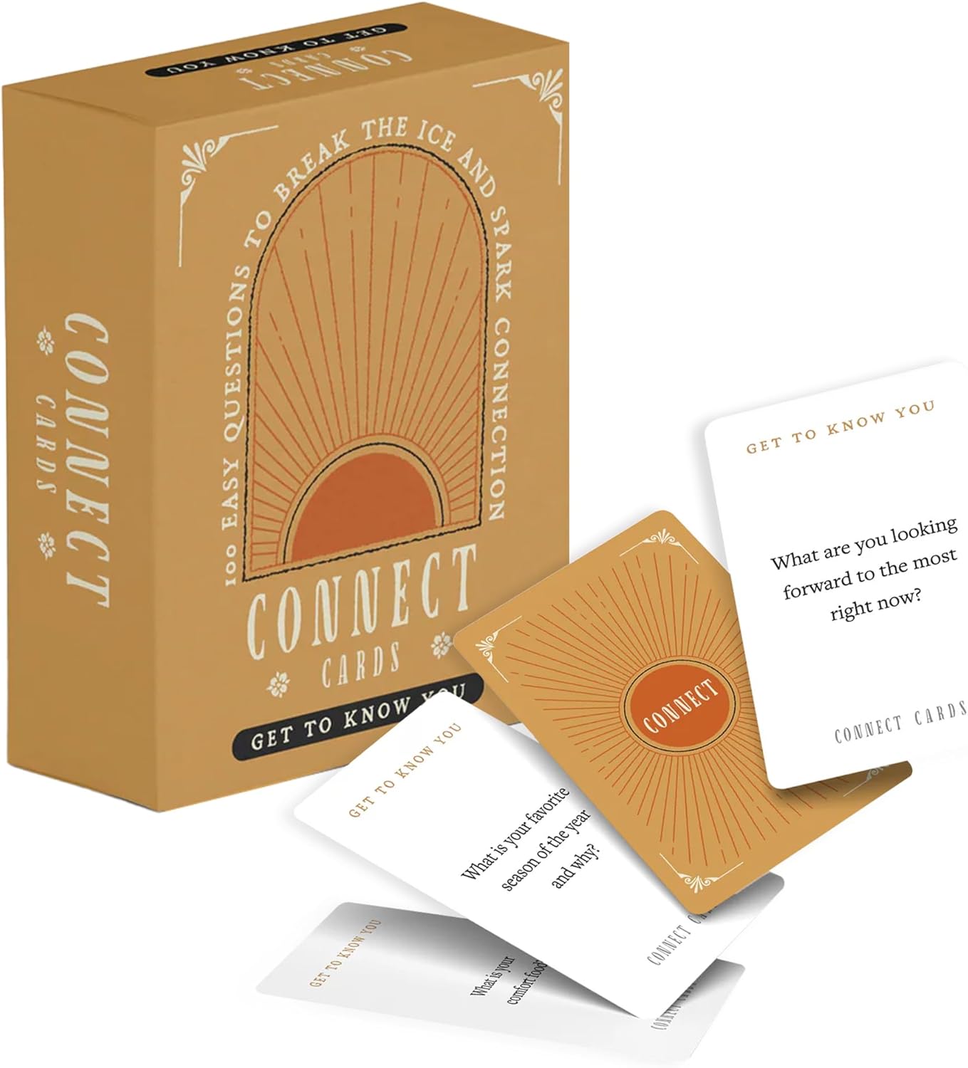 Connect Cards Get to Know Edition - Fun & Meaningful Conversation Cards for Families, Couples, Friends & Coworkers - Conversation Starter Card Game for Parties, Dates & Team Bonding